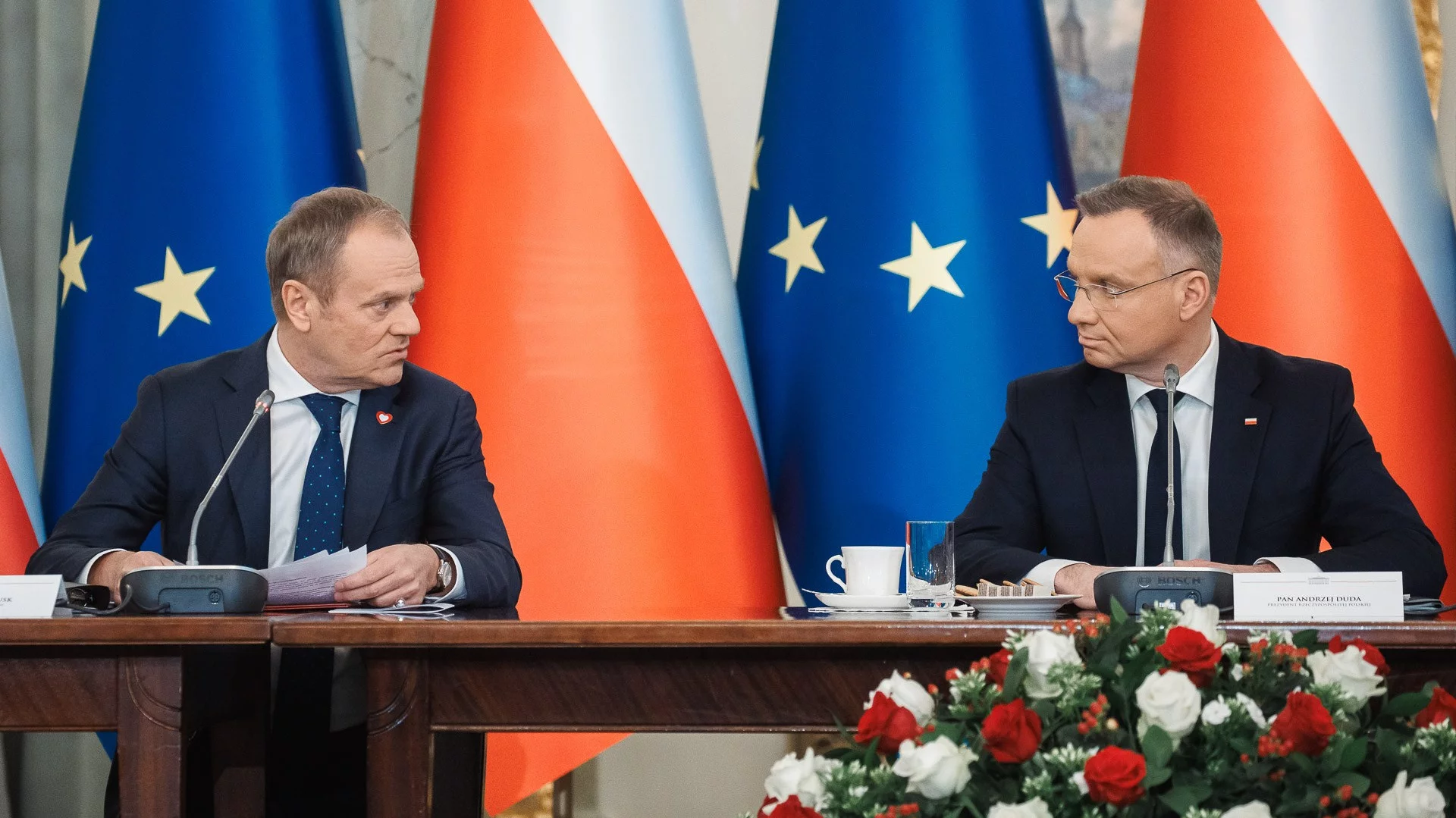 Donald Tusk i Andrzej Duda