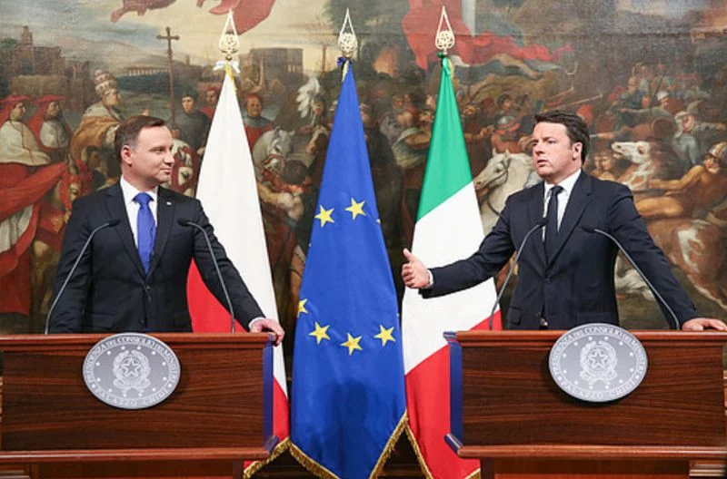 Andrzej Duda i Matteo Renzi