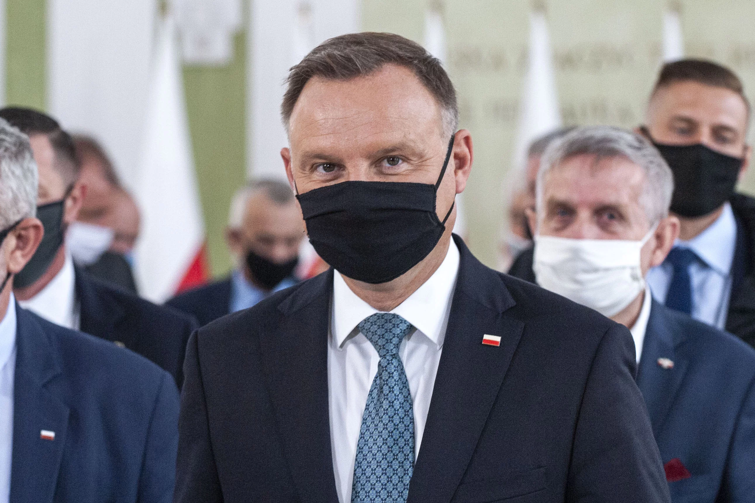 Andrzej Duda w maseczce