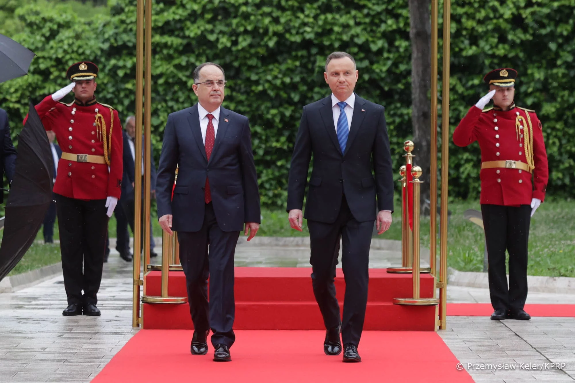 Prezydenci Bajram Begaj i Andrzej Duda