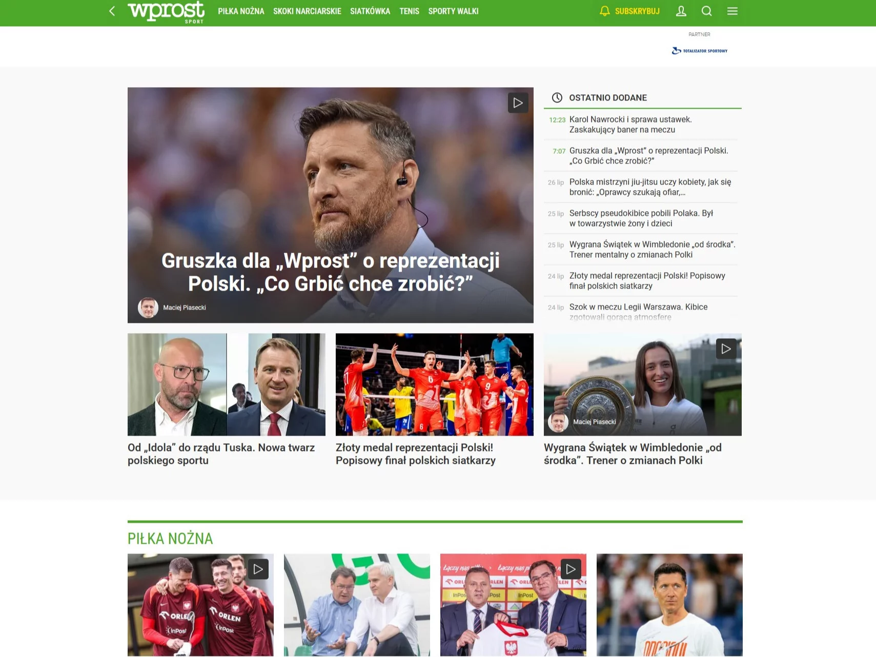 Strona główna działu Sport we Wprost.pl