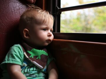 Dziecko w pociągu
