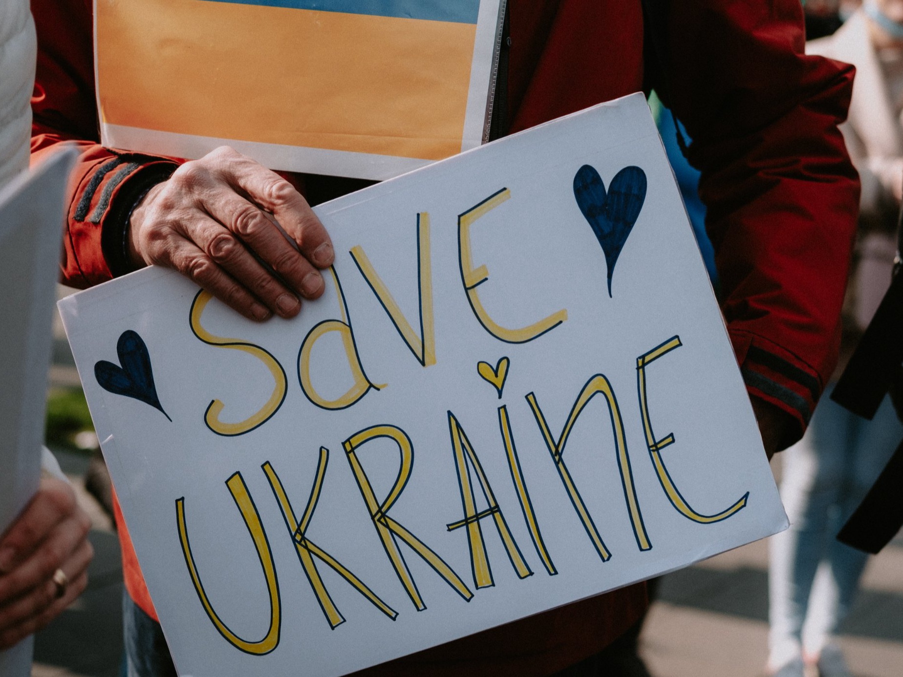 Protest przeciwko wojnie na Ukrainie