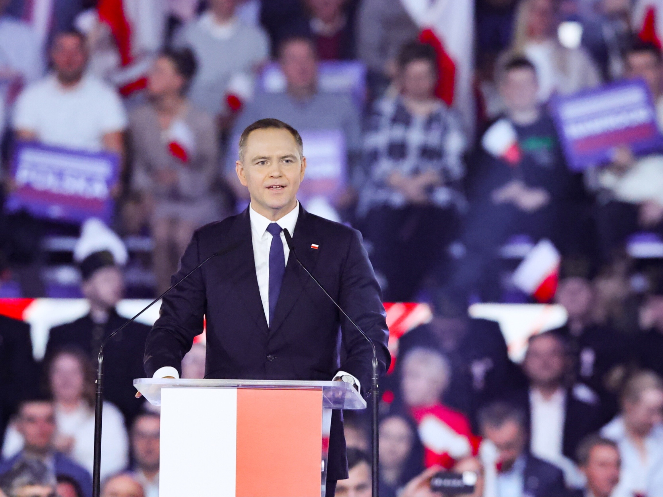 Dziewczynka skradła show na wiecu. Tak zareagował Nawrocki