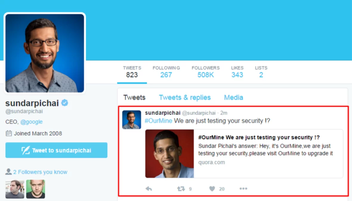 Twitter/Sundar Pichai