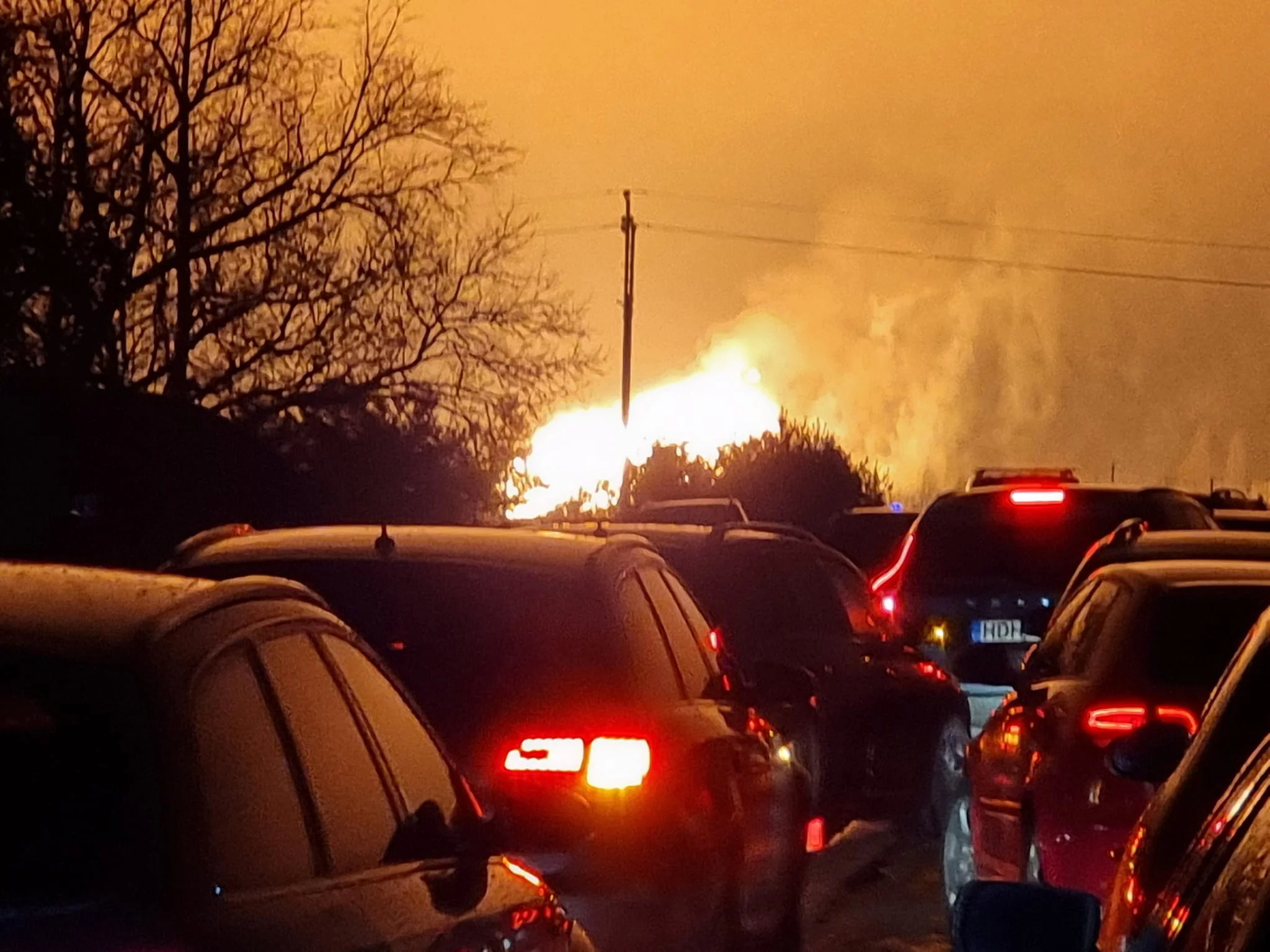 Pożar gazociągu na Litwie