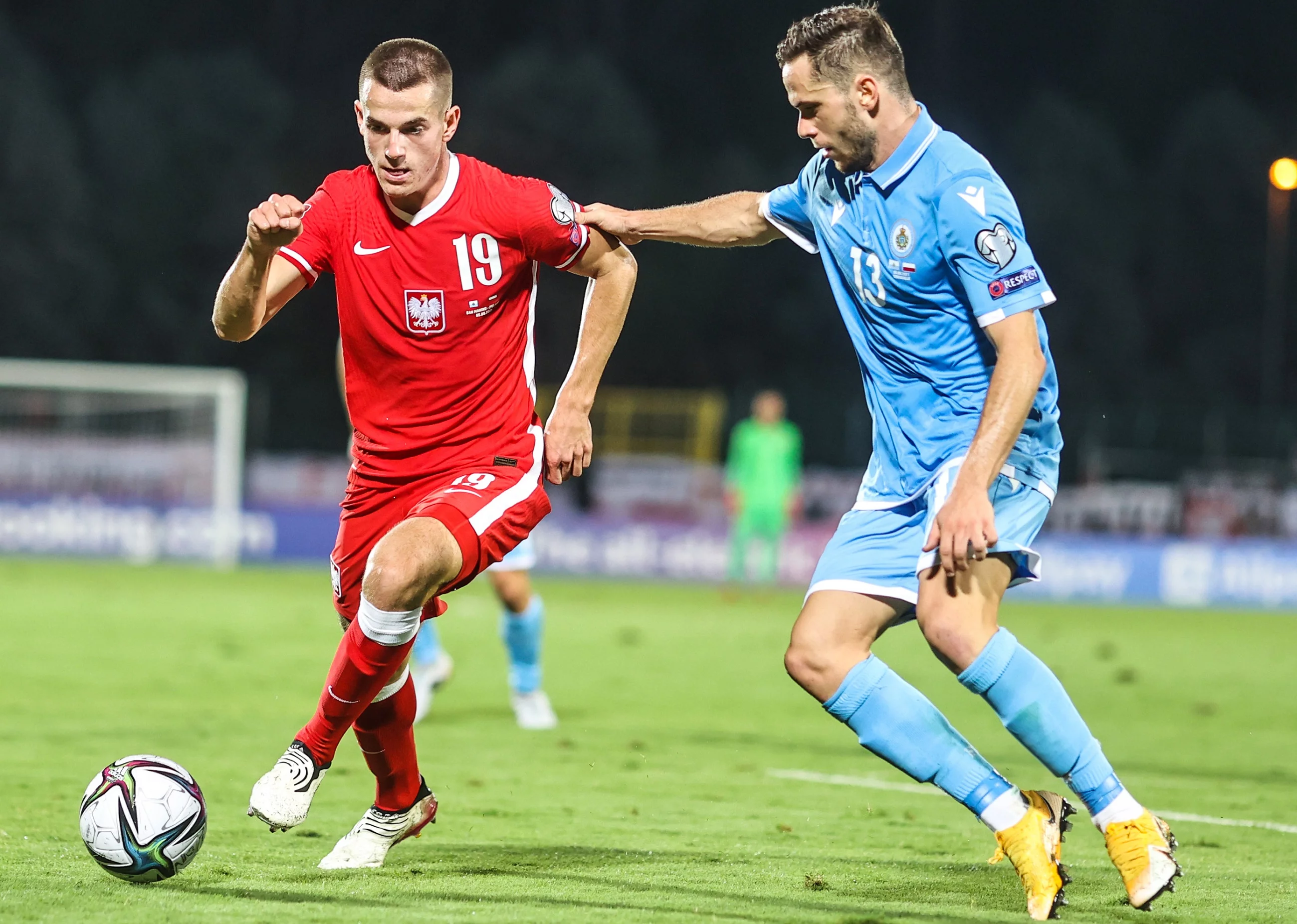 Jakub Kamiński w meczu z San Marino