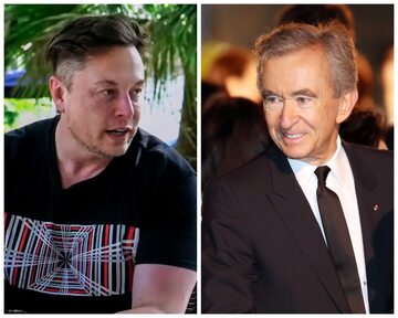 Elon Musk i Bernard Arnault