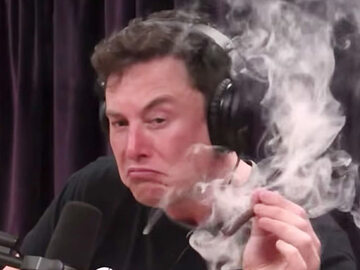 Elon Musk podczas podcastu The Joe Rogan Experience