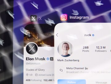 Elon Musk w serwisie X i Mark Zuckerberg w serwisie Instagram