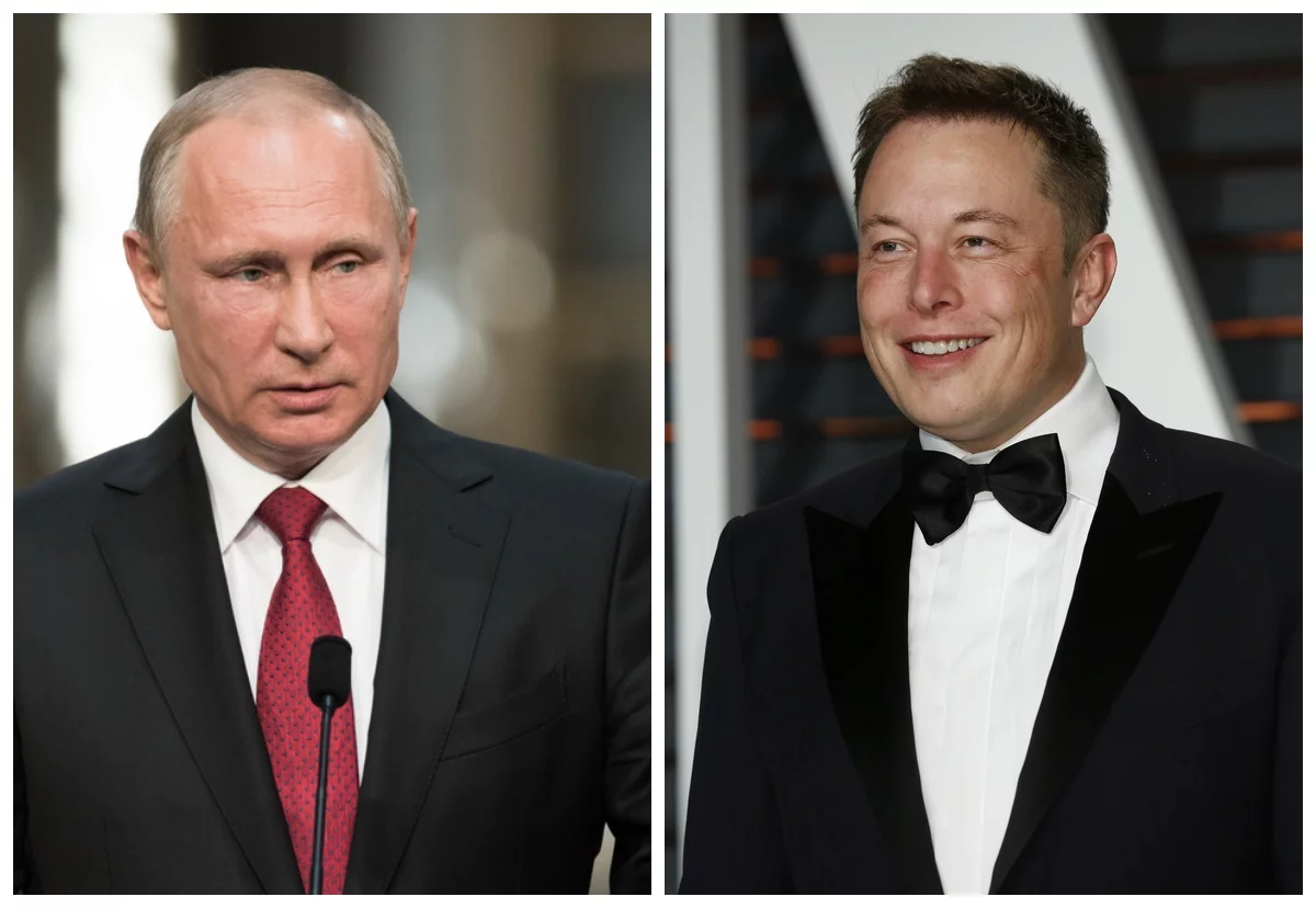 Władimir Putin i Elon Musk