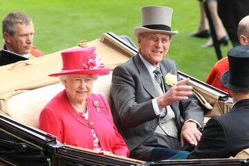 Elżbieta II i książę Filip w 2015 roku w Ascot