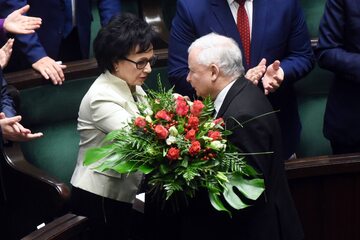 Elżbieta Witek i Jarosław Kaczyński