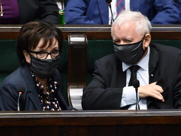 Elżbieta Witek i Jarosław Kaczyński