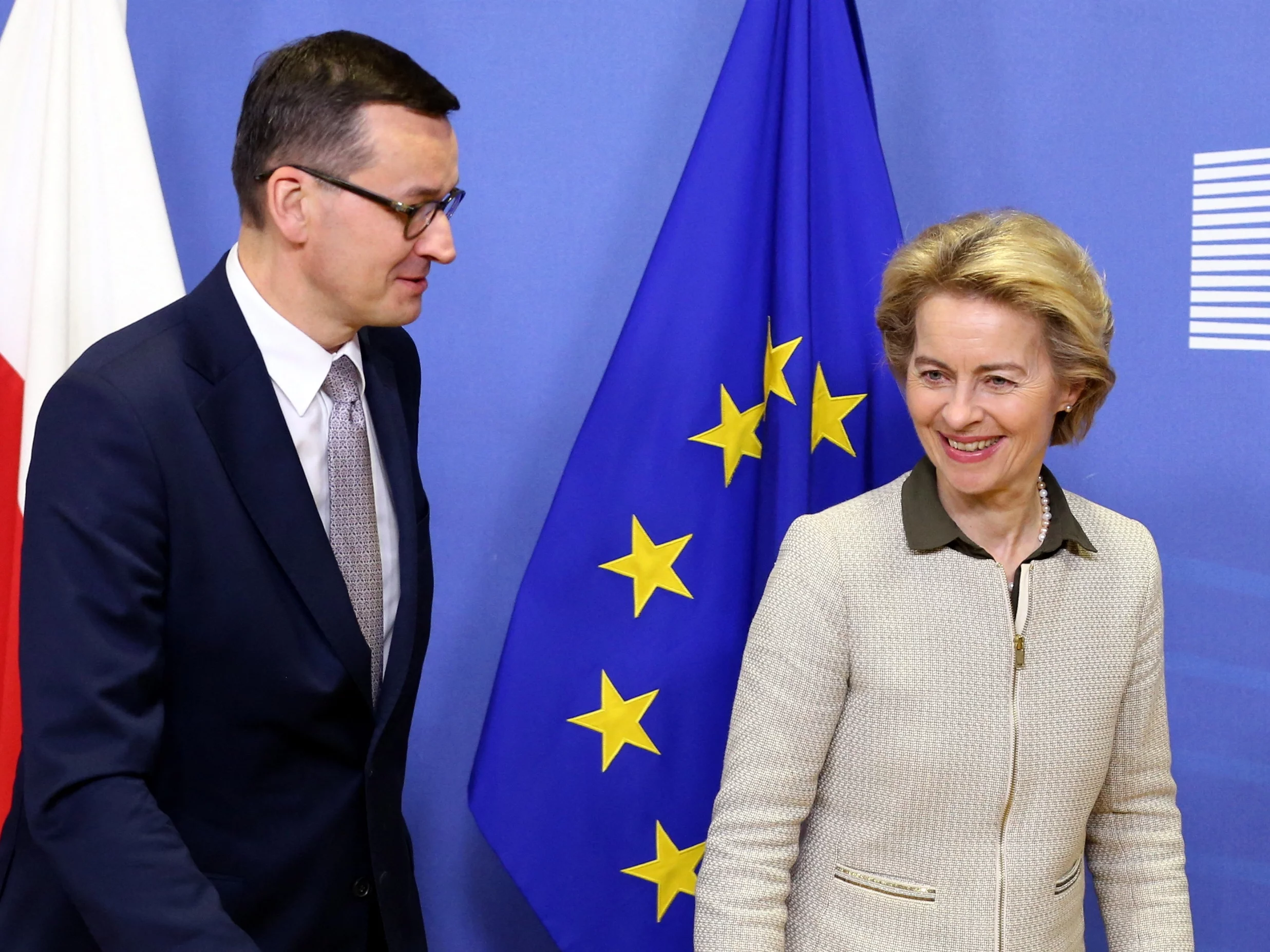 Mateusz Morawiecki i Ursula Von der Leyen