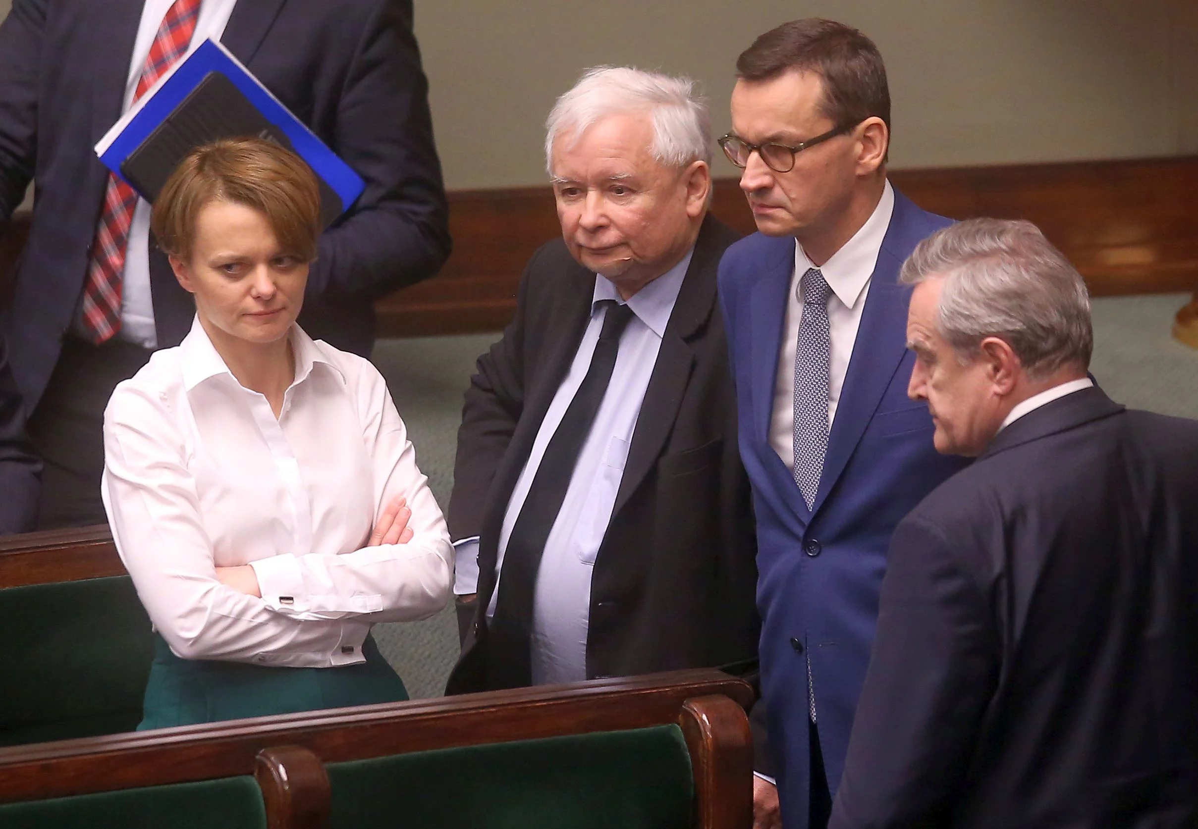 Od lewej: Emilewicz, Kaczyński, Morawiecki, Gliński