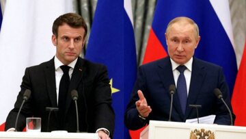 Emmanuel Macron i Władimir Putin