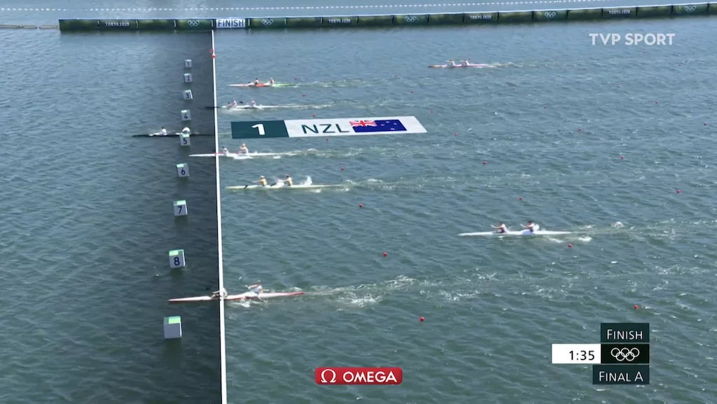 Finisz wyścigu na 500 metrów