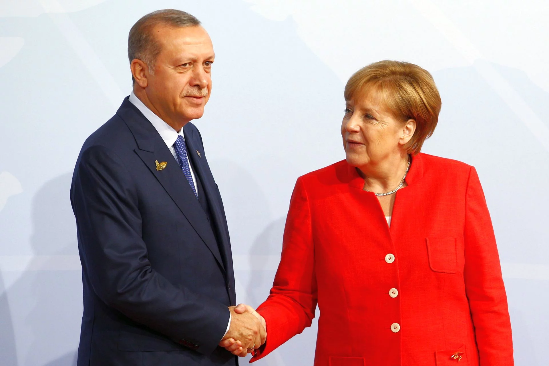 Kanclerz Niemiec Angela Merkel i prezydent Turcji Recep Tayyip Erdogan