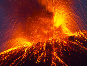 Erupcja wulkanu we Włoszech