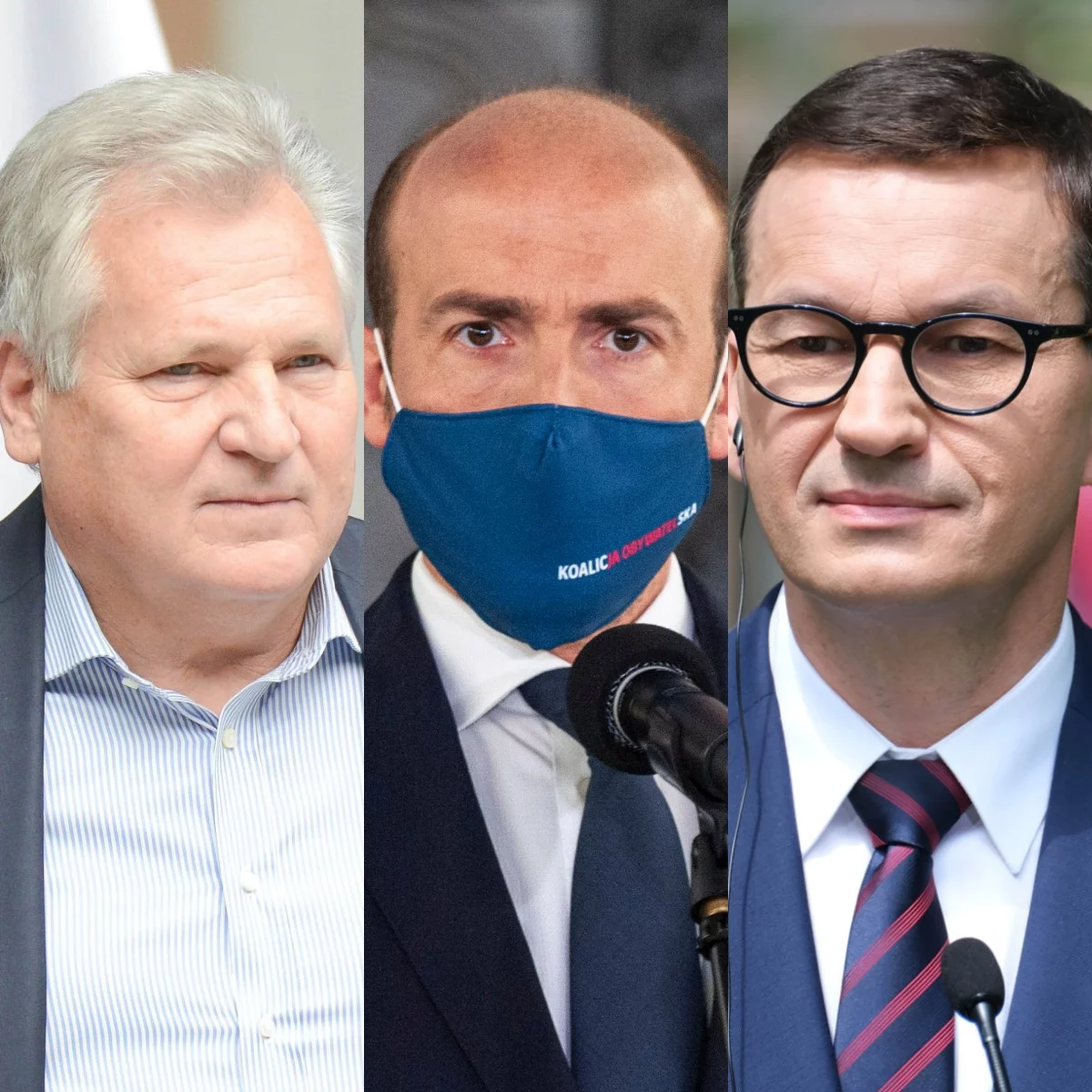 Aleksander Kwaśniewski, Borys Budka, Mateusz Morawiecki