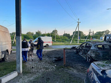 Ewakuacja mieszkańców Szebiekina, 1 czerwca. Gubernator obwinił za ostrzał Ukrainę