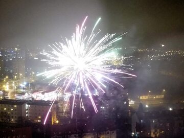 Fajerwerki podczas powitania Nowego Roku
