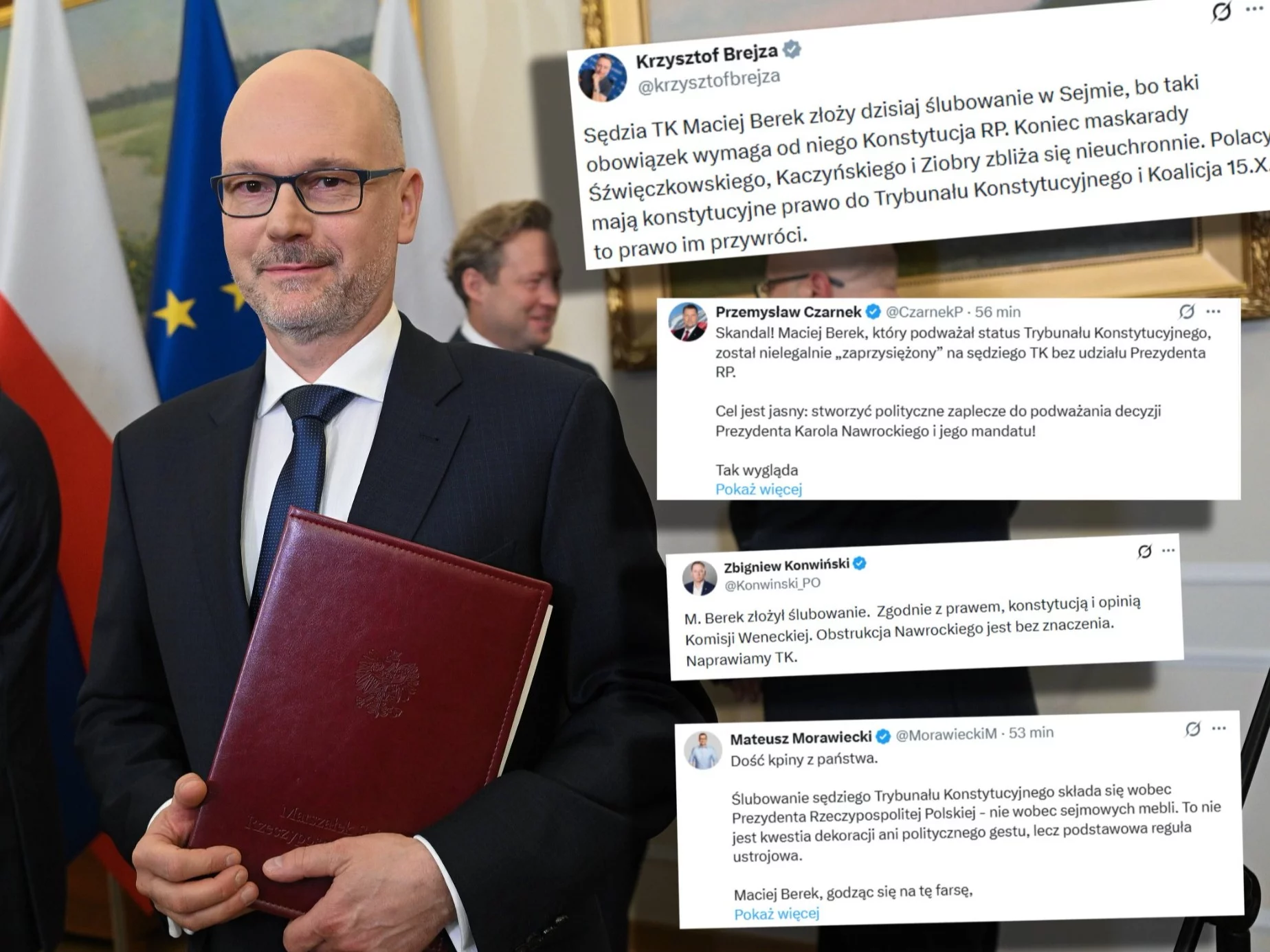 Burza po ślubowaniu Berka. “Dość pisowskiego dziadostwa!”, „koniec maskarady Święczkowskiego”