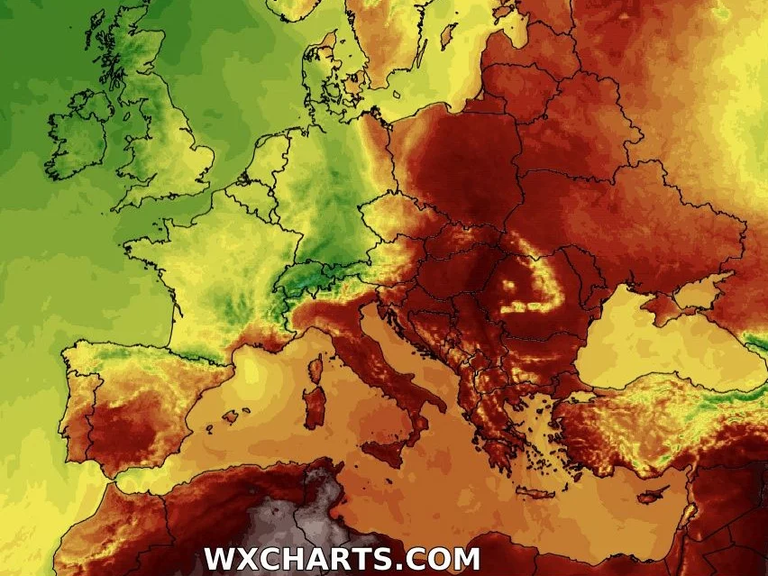 Prognoza temperatur dla Europy na piątek 1 lipca