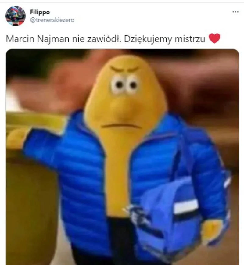 Mem po przegranej walce Marcina Najmana