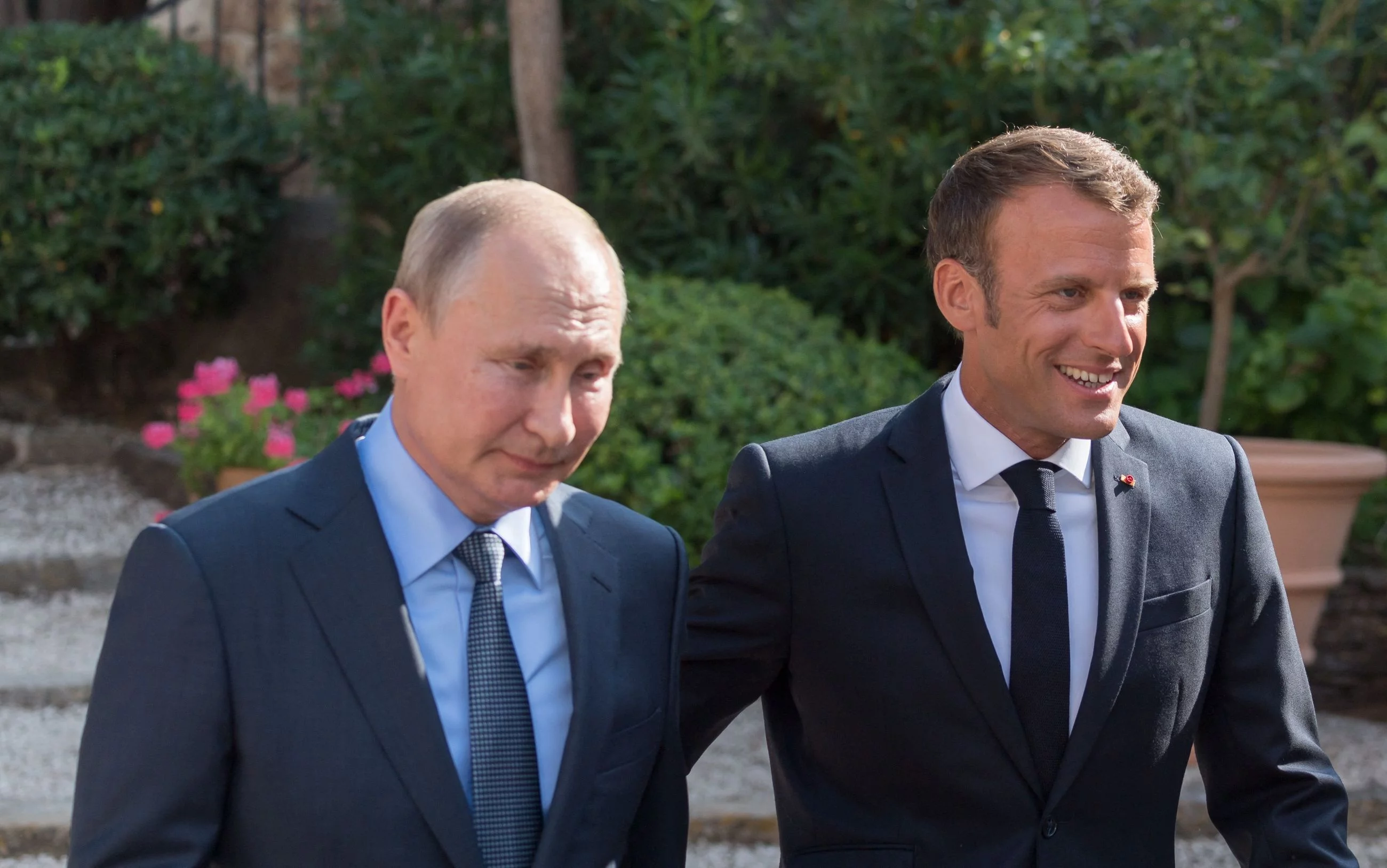 Władimir Putin i Emmanuel Macron