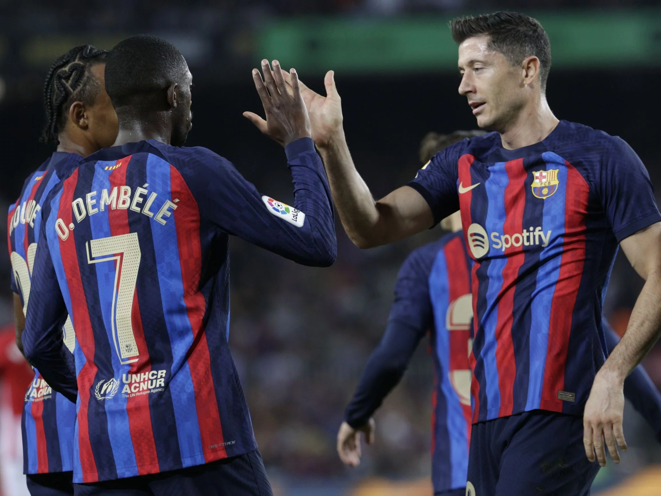 Ousmane Dembele i Robert Lewandowski