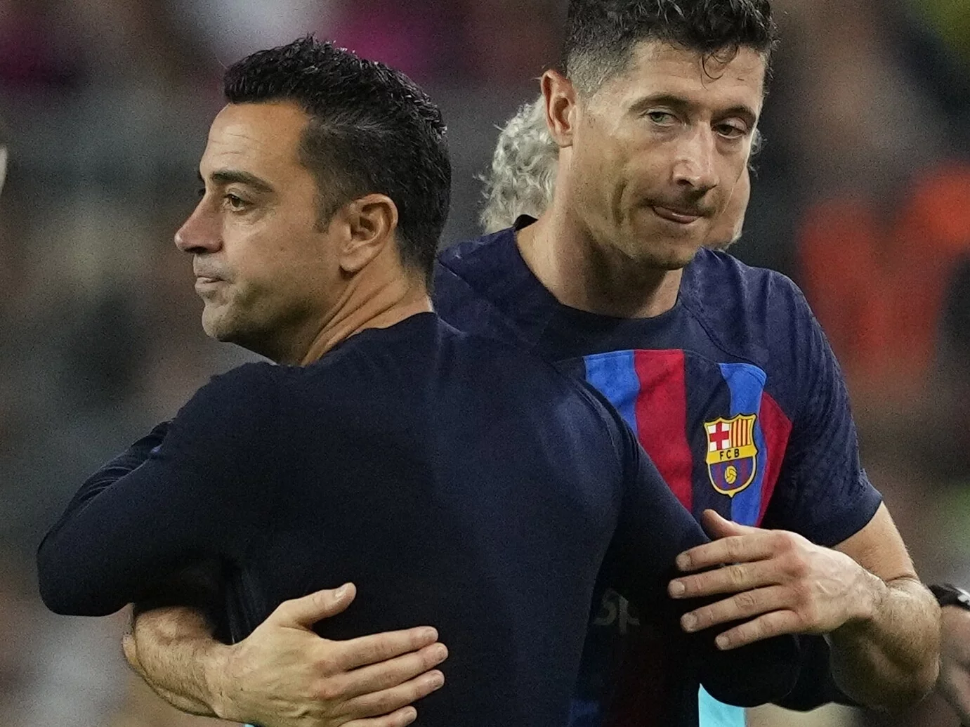 Robert Lewandowski i Xavi