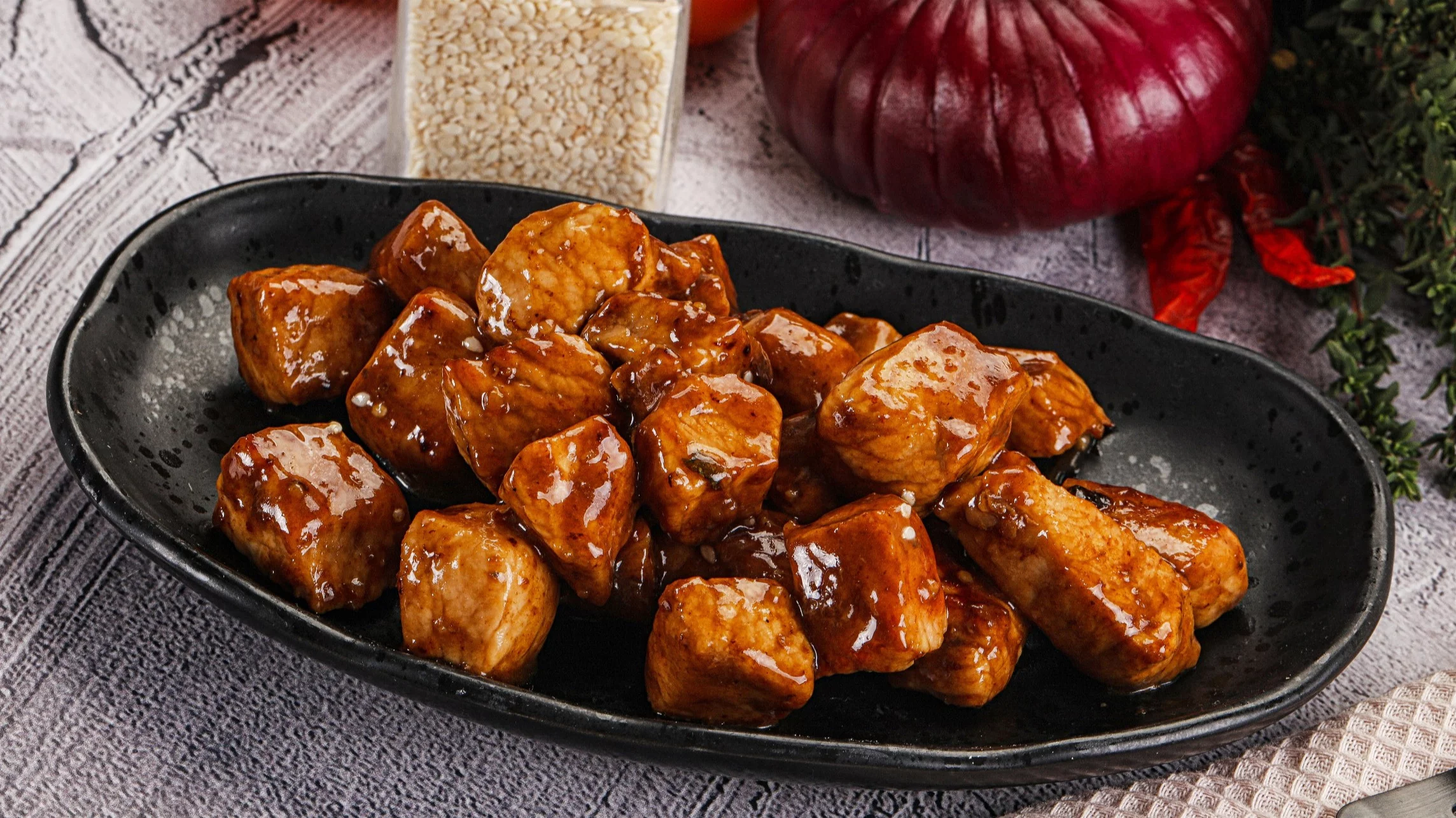 Indyk w sosie teriyaki