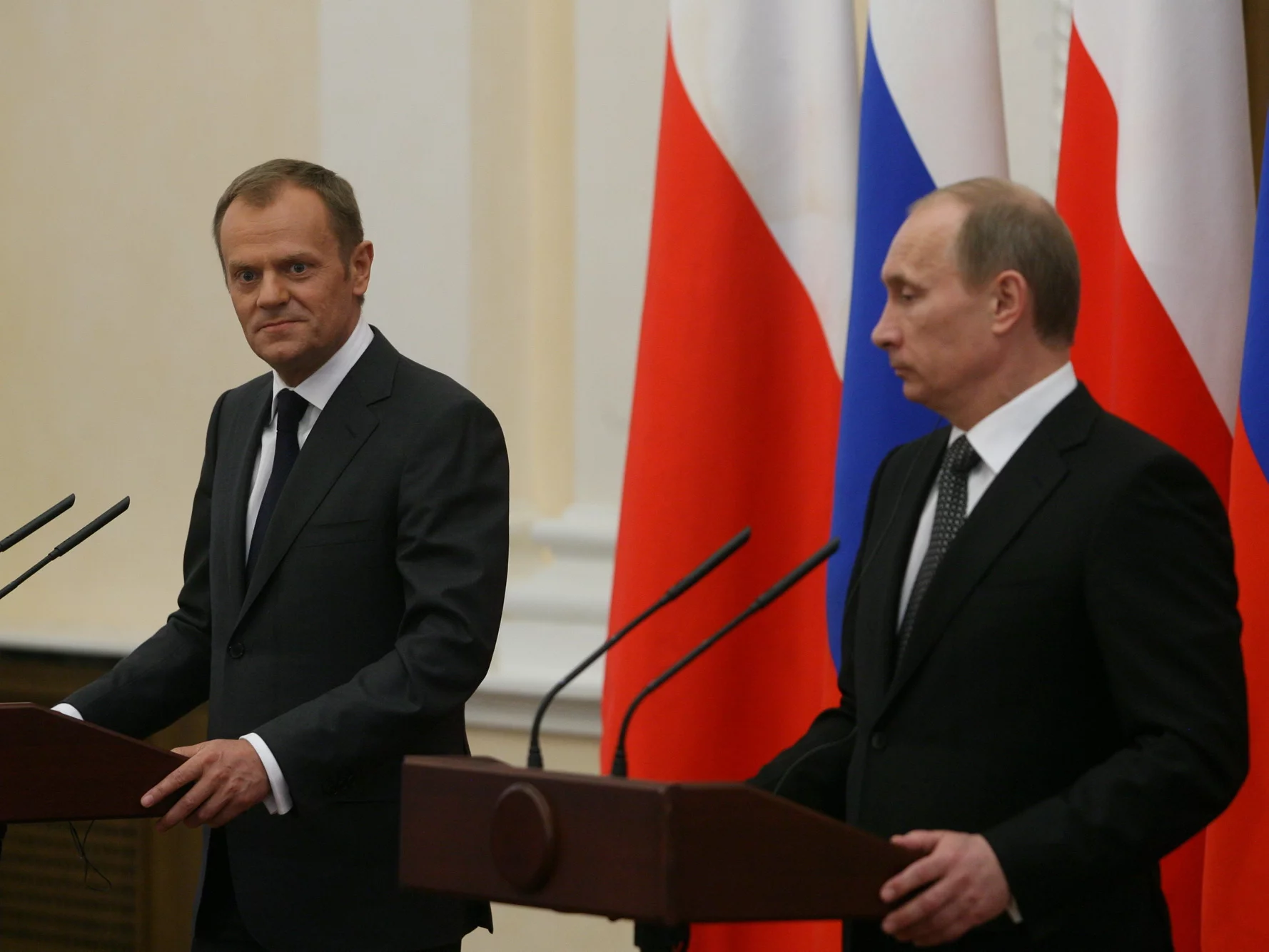 Donald Tusk i Władimir Putin