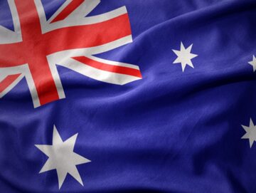 Flaga Australii. Zdjęcie poglądowe