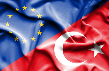 Flaga UE oraz Turcji