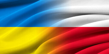 Flagi Polski oraz Ukrainy