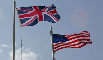Flagi Wielkiej Brytanii i USA