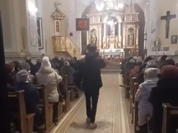 Fragment nagrania z kościoła