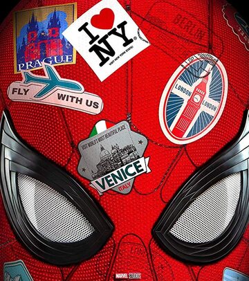 Fragment plakatu najnowszego filmu ze Spider-Manem - "Far From Home"