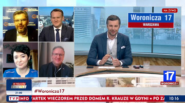 Fragment programu "Woronicza 17" na antenie TVP Info