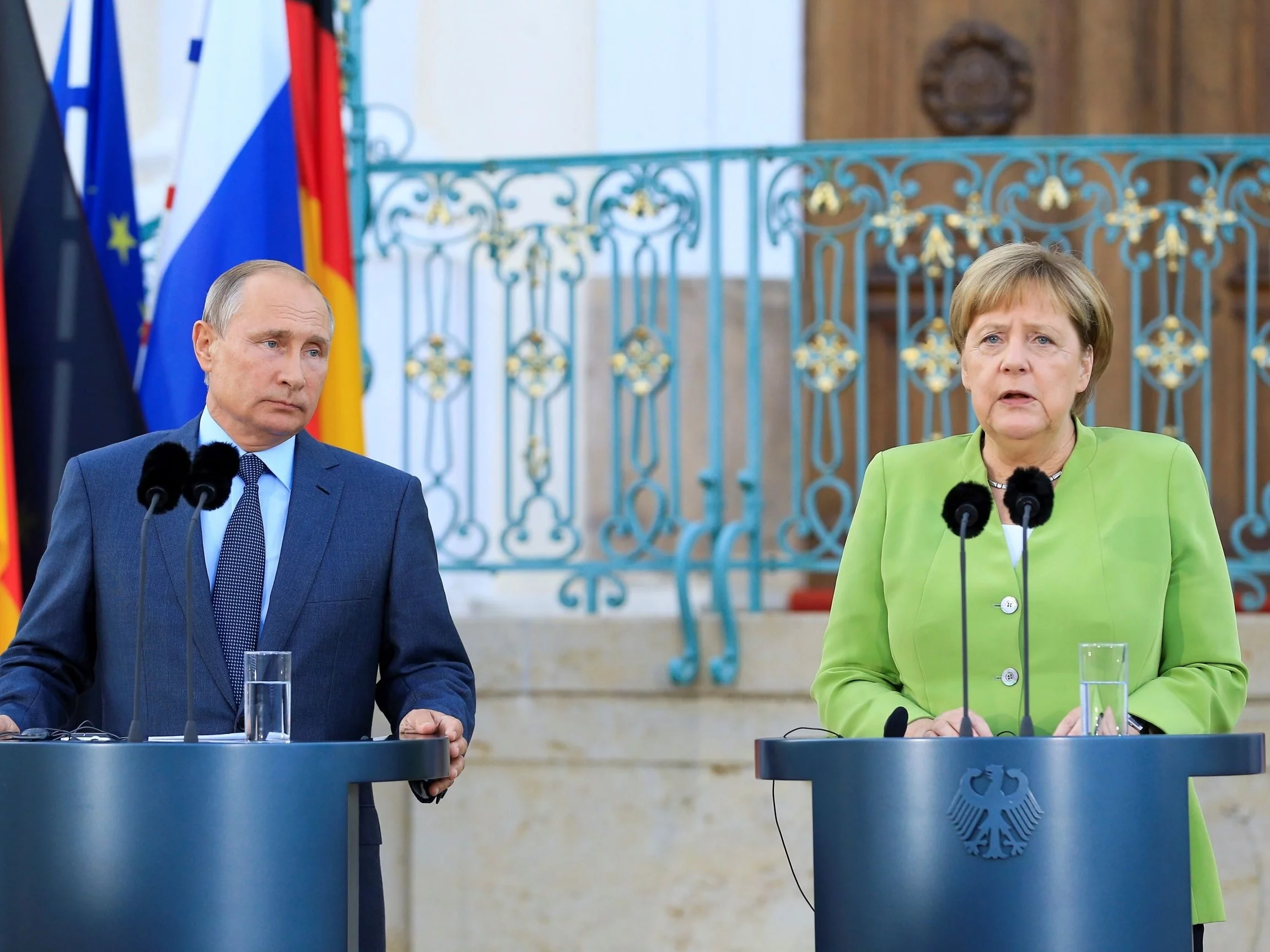 Władimir Putin i Angela Merkel