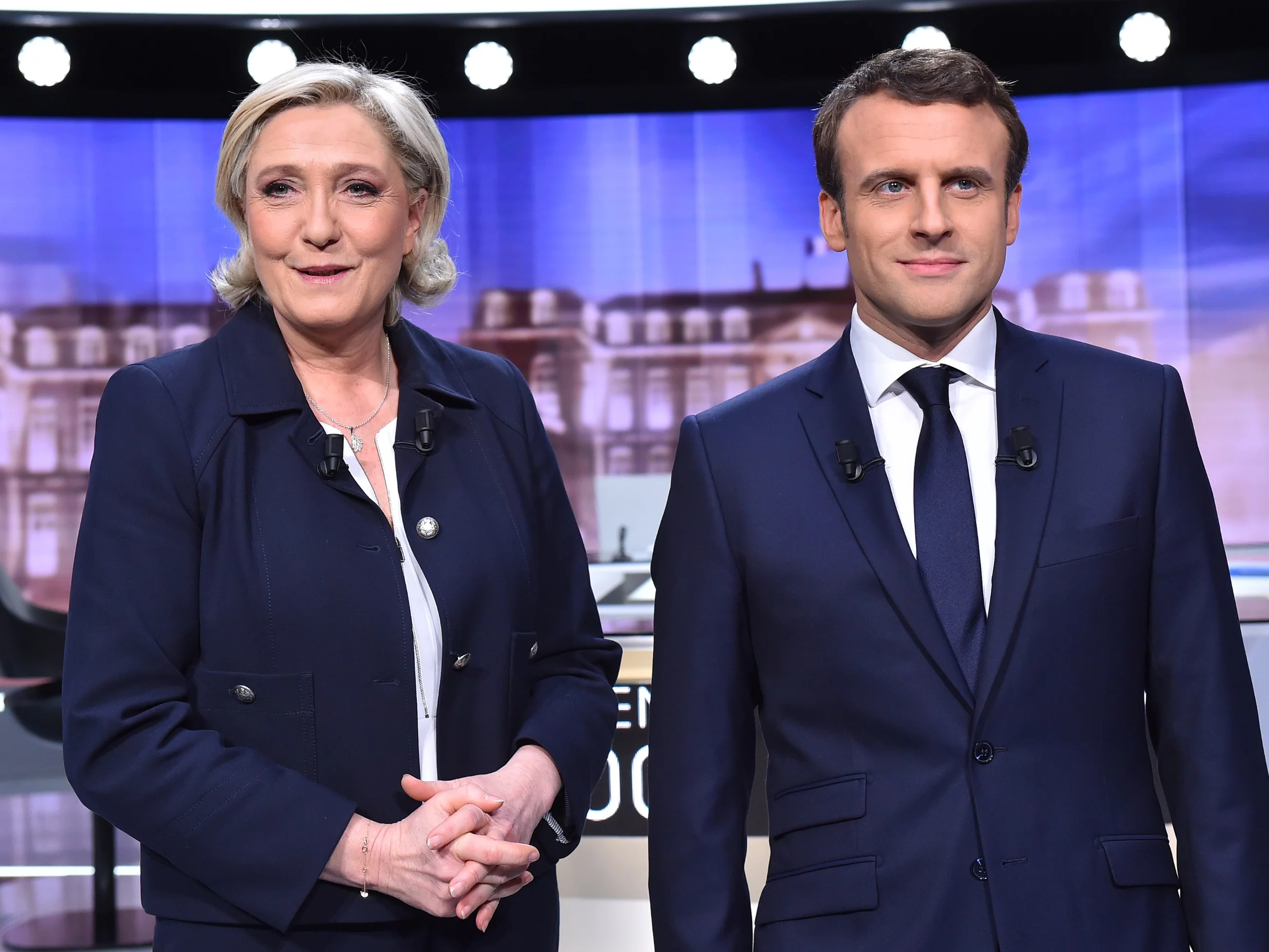 Marine Le Pen i Emmanuel Macron