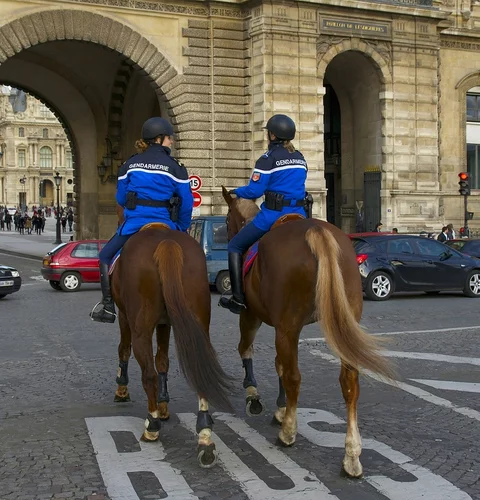 Konna policja francuska – zdjęcie ilustracyjne