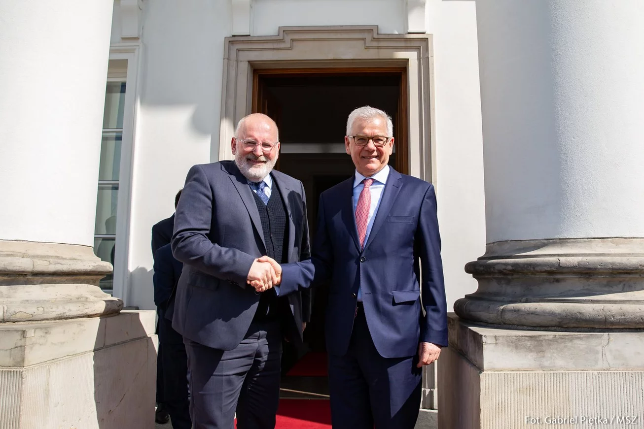 Frans Timmermans i Jacek Czaputowicz