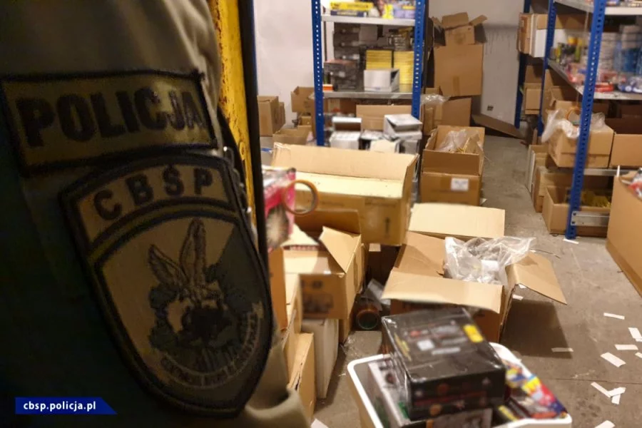 Materiały zabezpieczone podczas akcji CBŚP