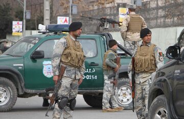Funkcjonariusze sił bezpieczeństwa Afgniastanu