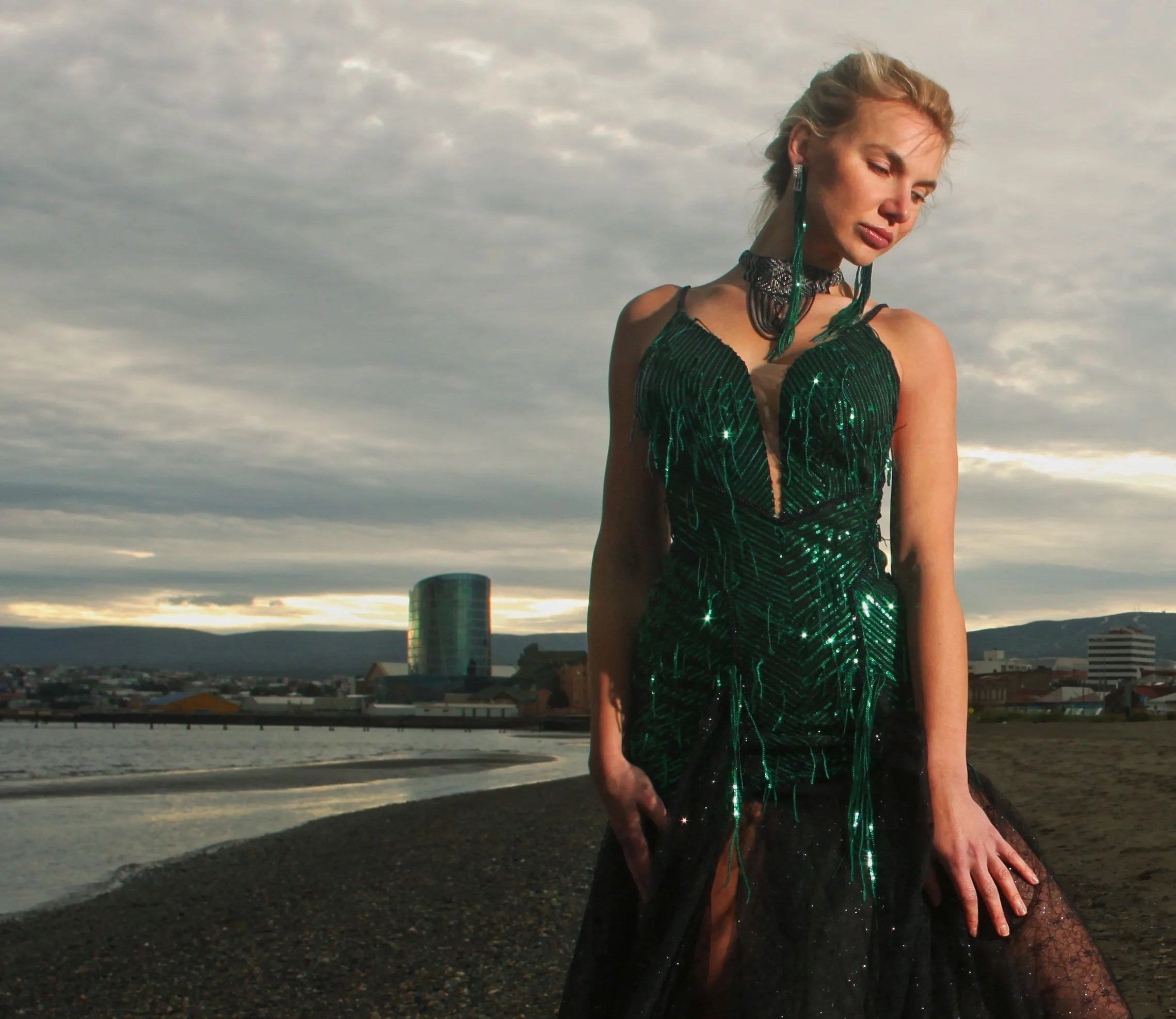 Gabriela Barnat w sukni wieczorowej