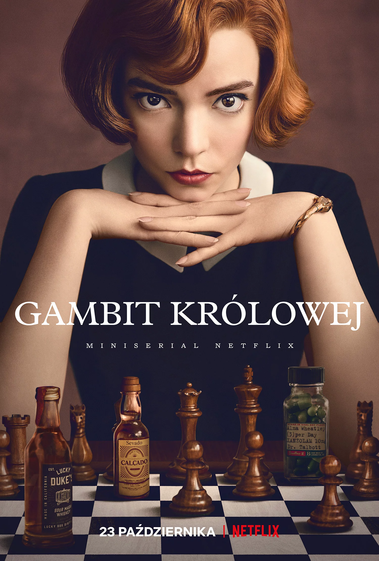 Plakat serialu „Gambit królowej”